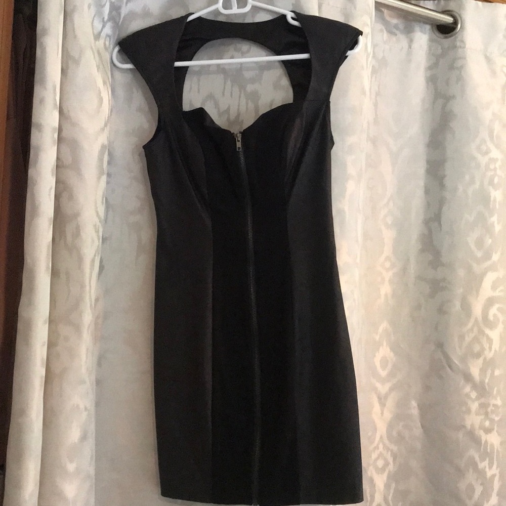 GUESS black zip dress